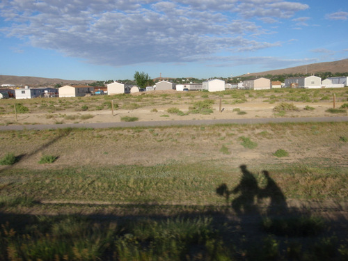 Rawlins Mobile Home Park & our shadow.